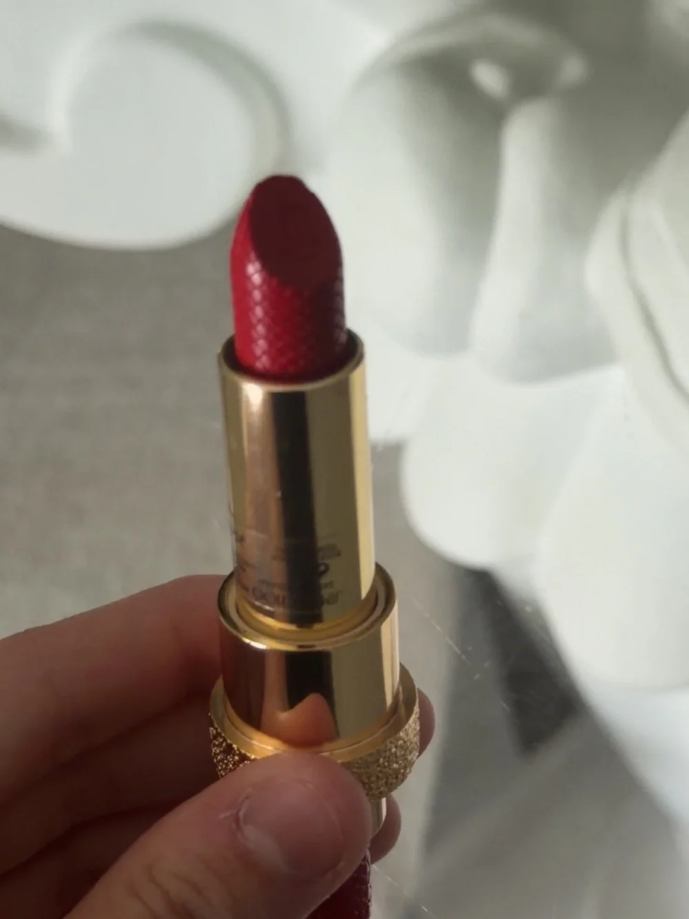 Jimmy Choo Red Lipstick with Gold Case - Picture 4 of 4